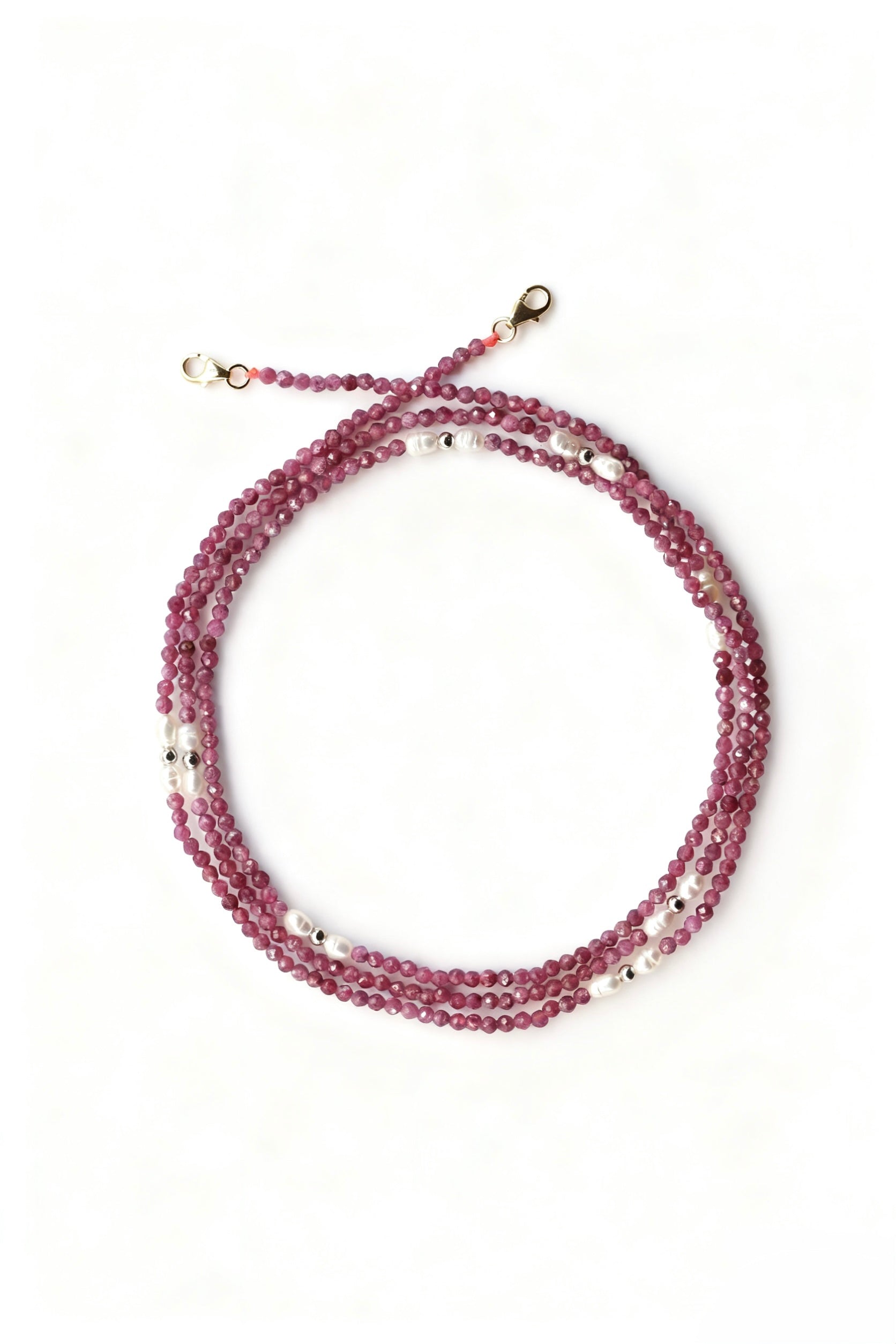 Garnet & Freshwater Pearl Multi-Use Chain