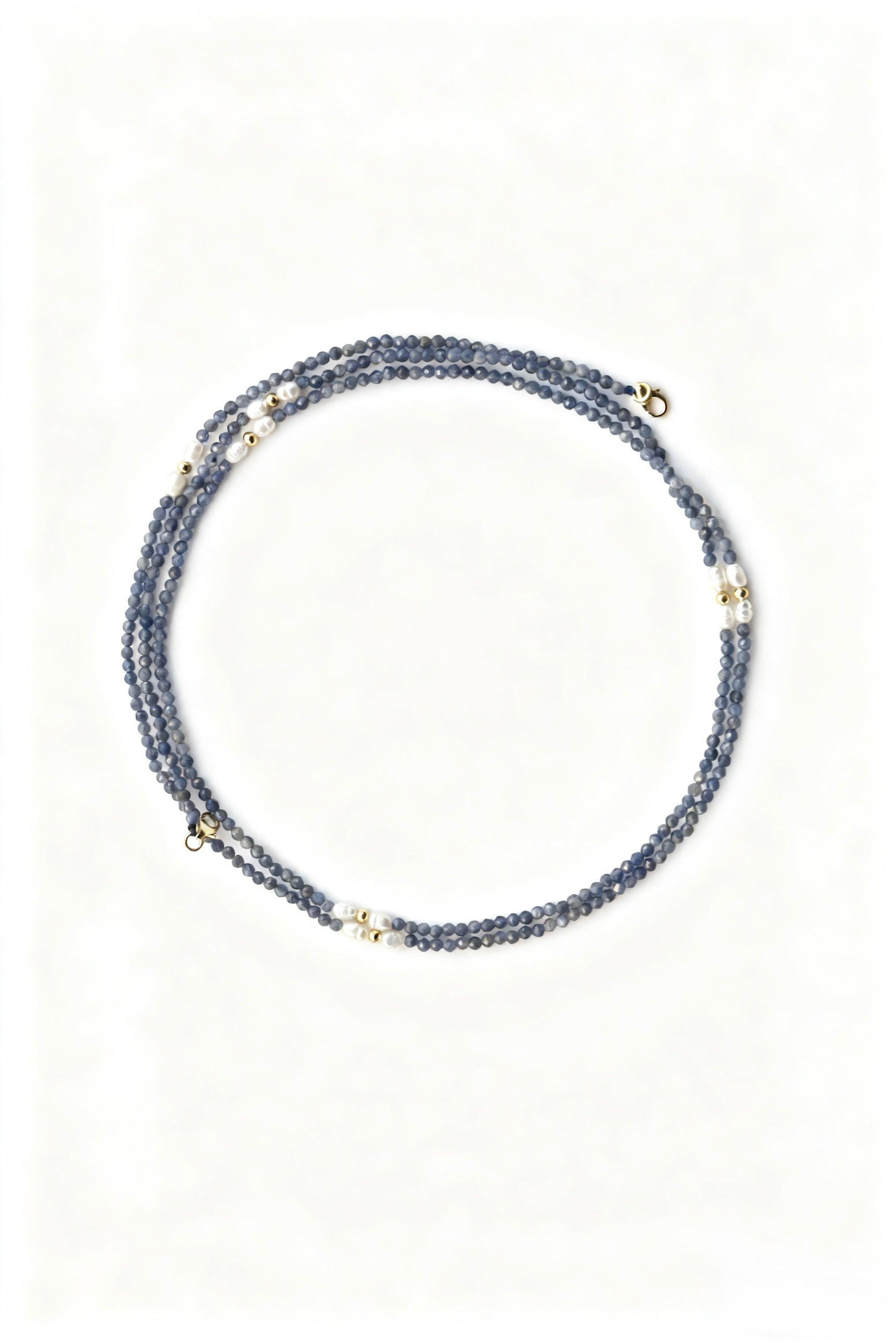 Sapphire & Freshwater Pearl Multi-Use Chain