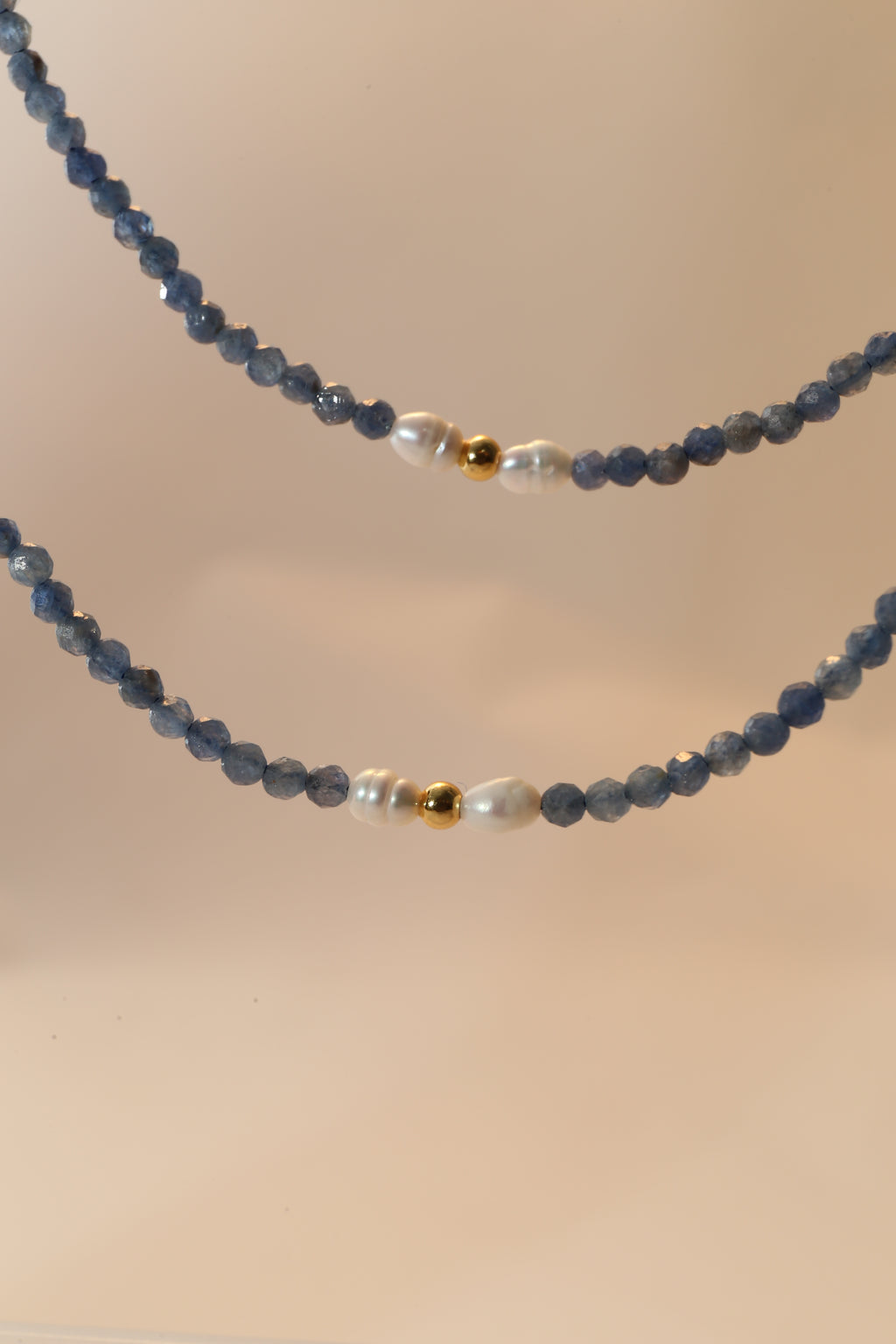 Sapphire & Freshwater Pearl Multi-Use Chain
