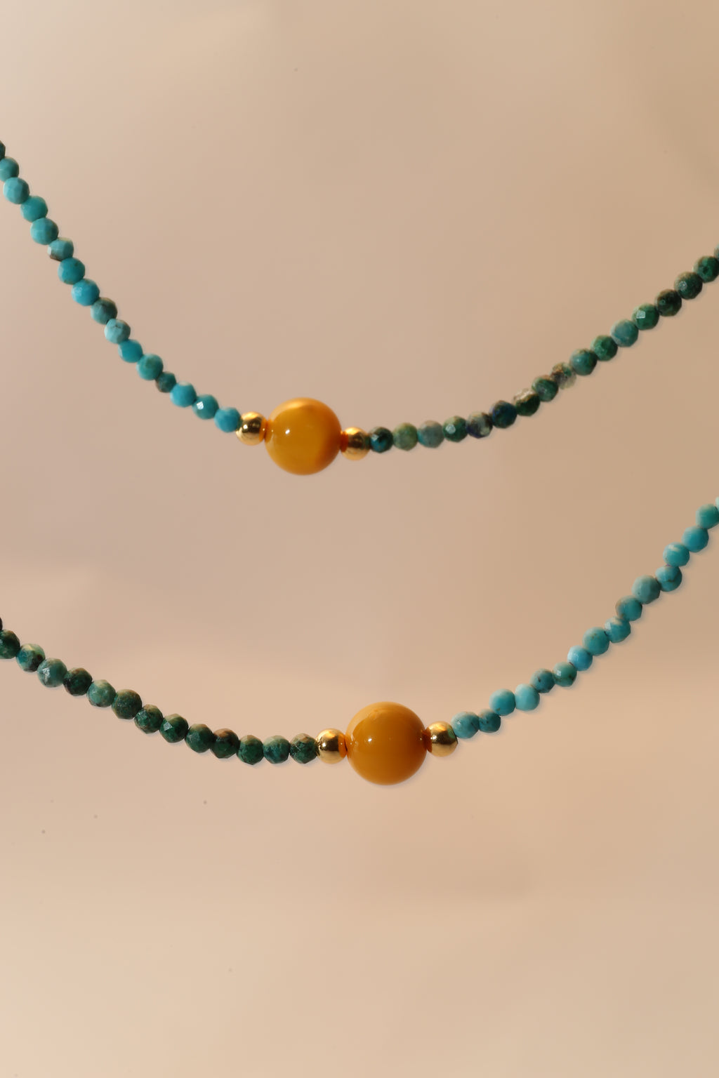 Turquoise & Amber Multi-Use Chain
