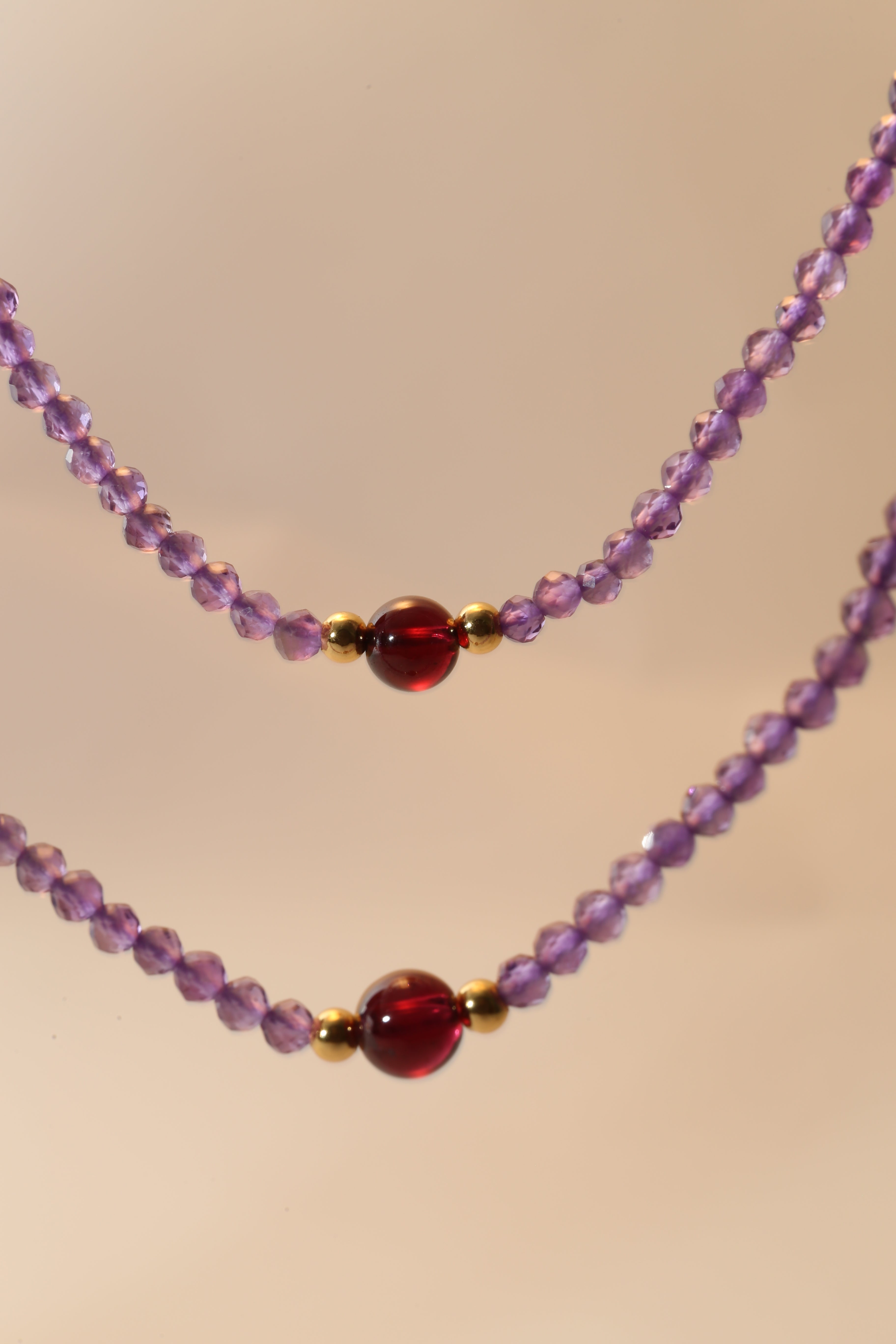 Amethyst & Garnet Multi-Use Chain