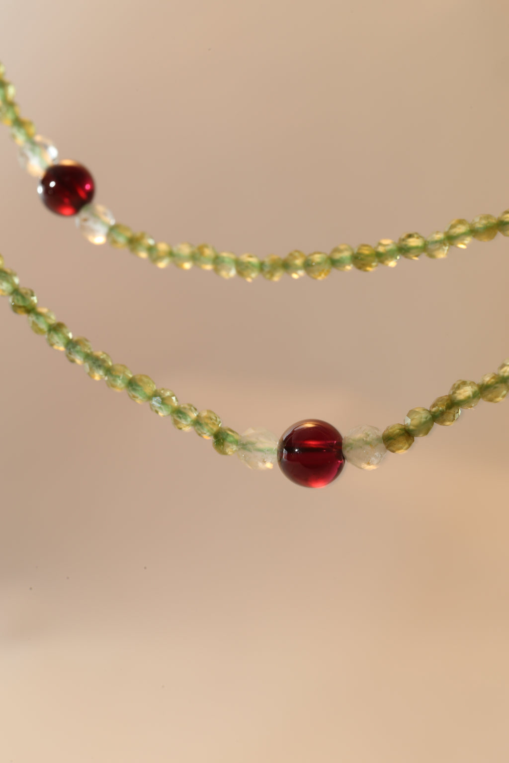 Peridot & Garnet Multi-Use Chain