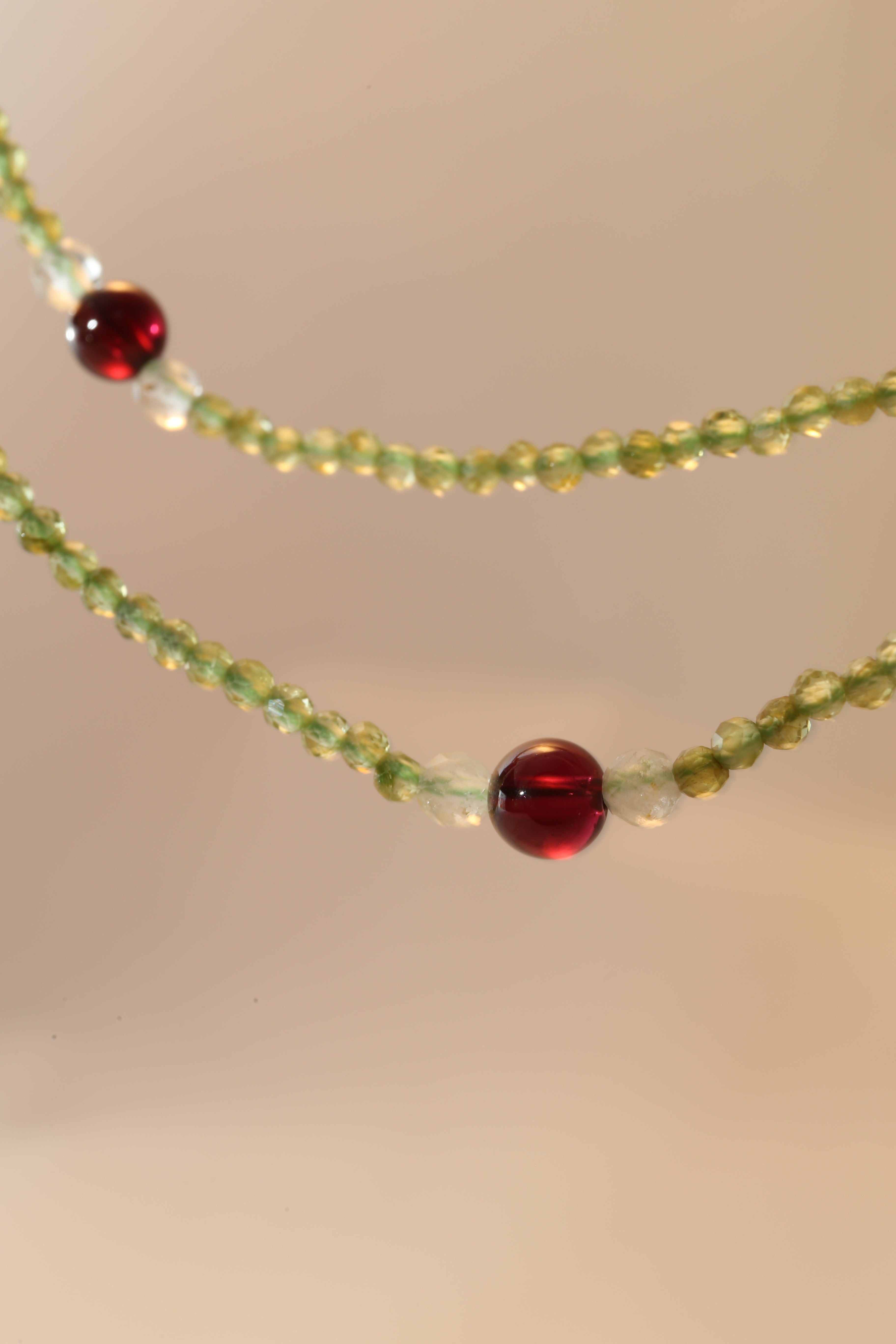 Peridot & Garnet Multi-Use Chain