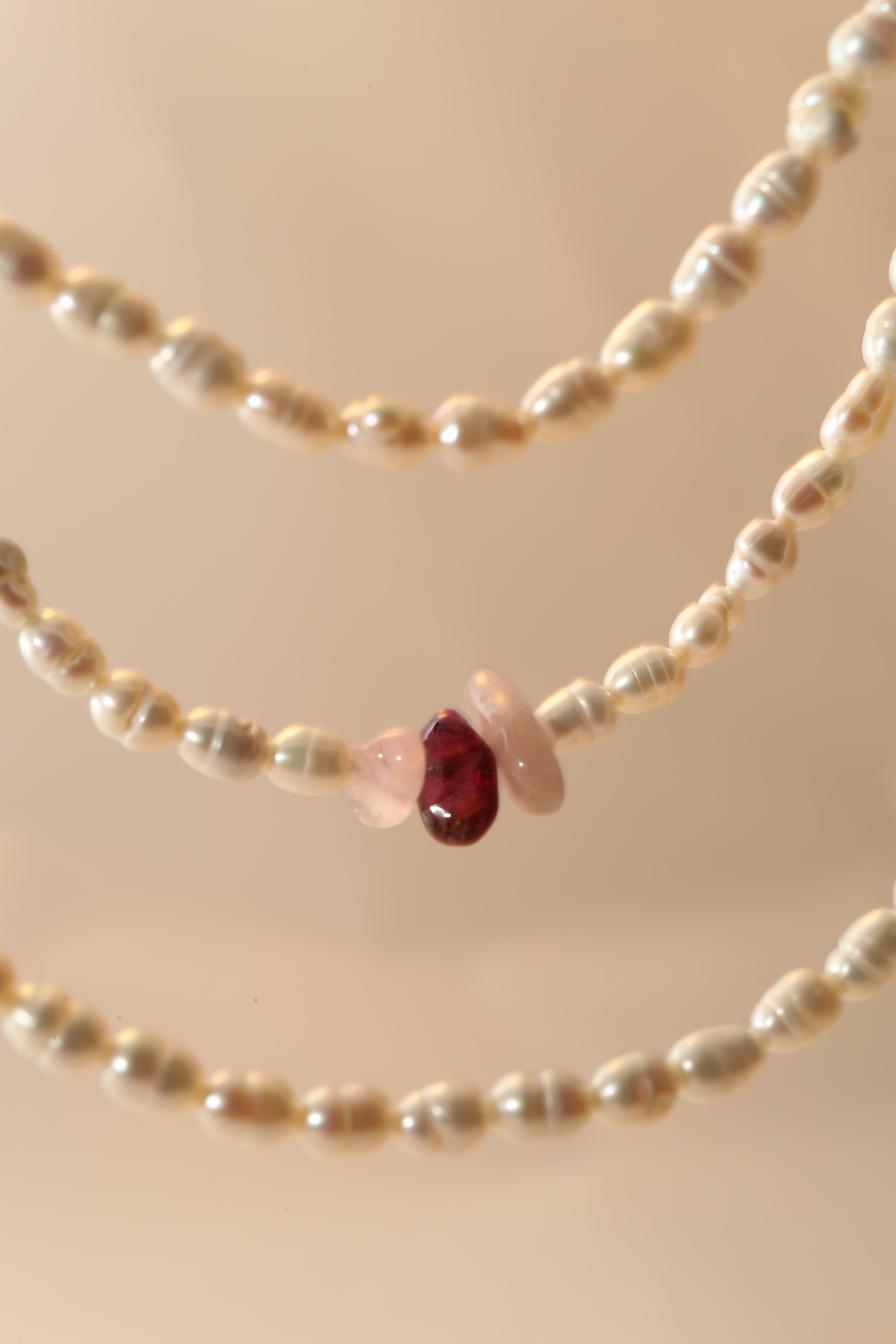 Freshwater Pearl & Pink Quartz Multi-Use Chain