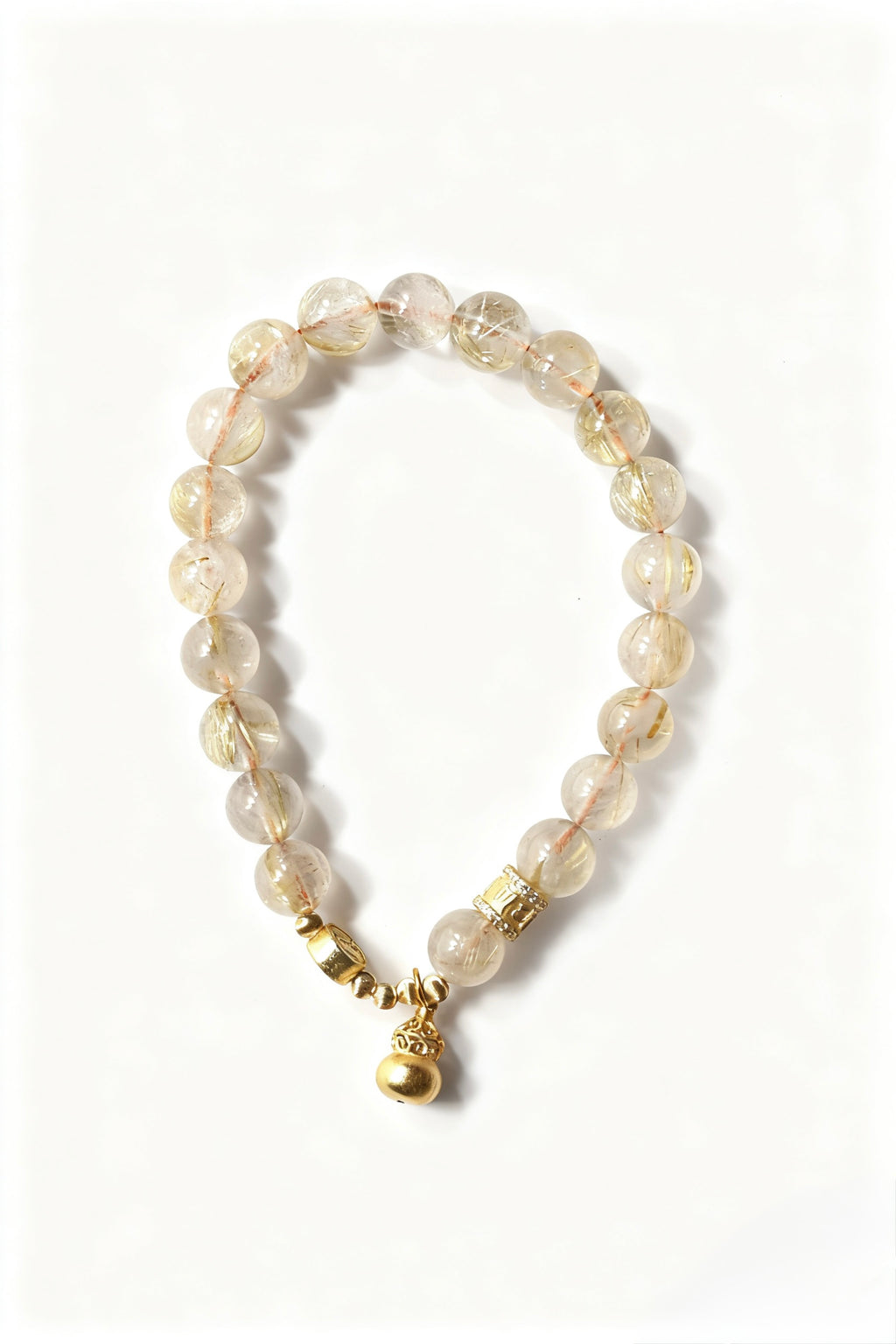 Natural Golden Rutilated Quartz Bracelet