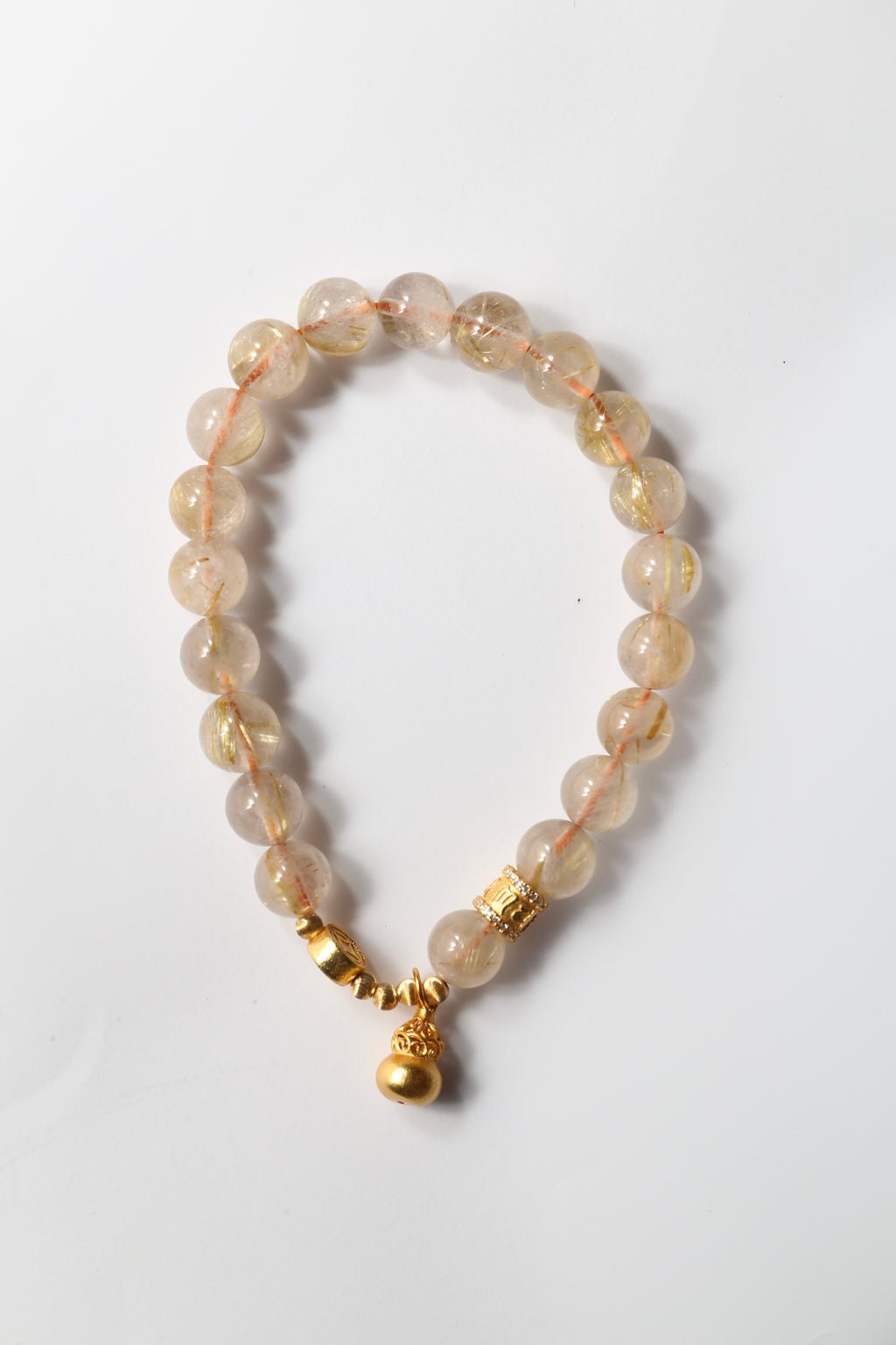 Natural Golden Rutilated Quartz Bracelet