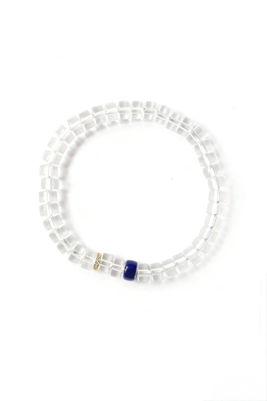 Clear Quartz & Lapis Lazuli Bracelet
