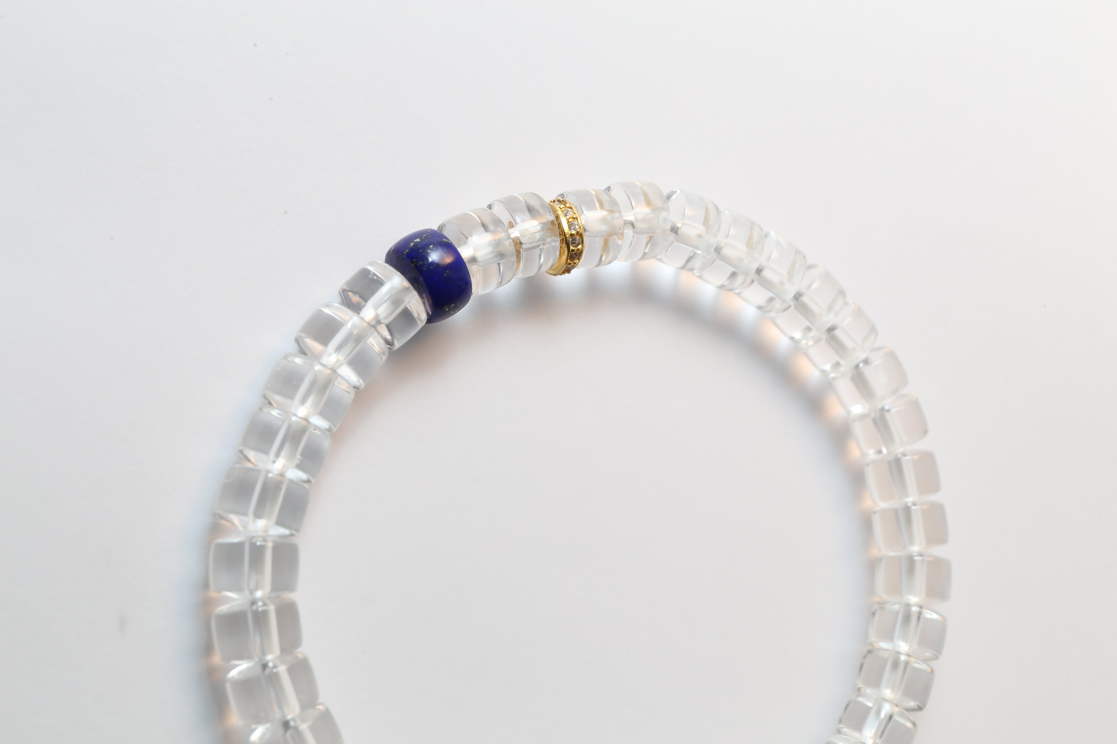 Clear Quartz & Lapis Lazuli Bracelet