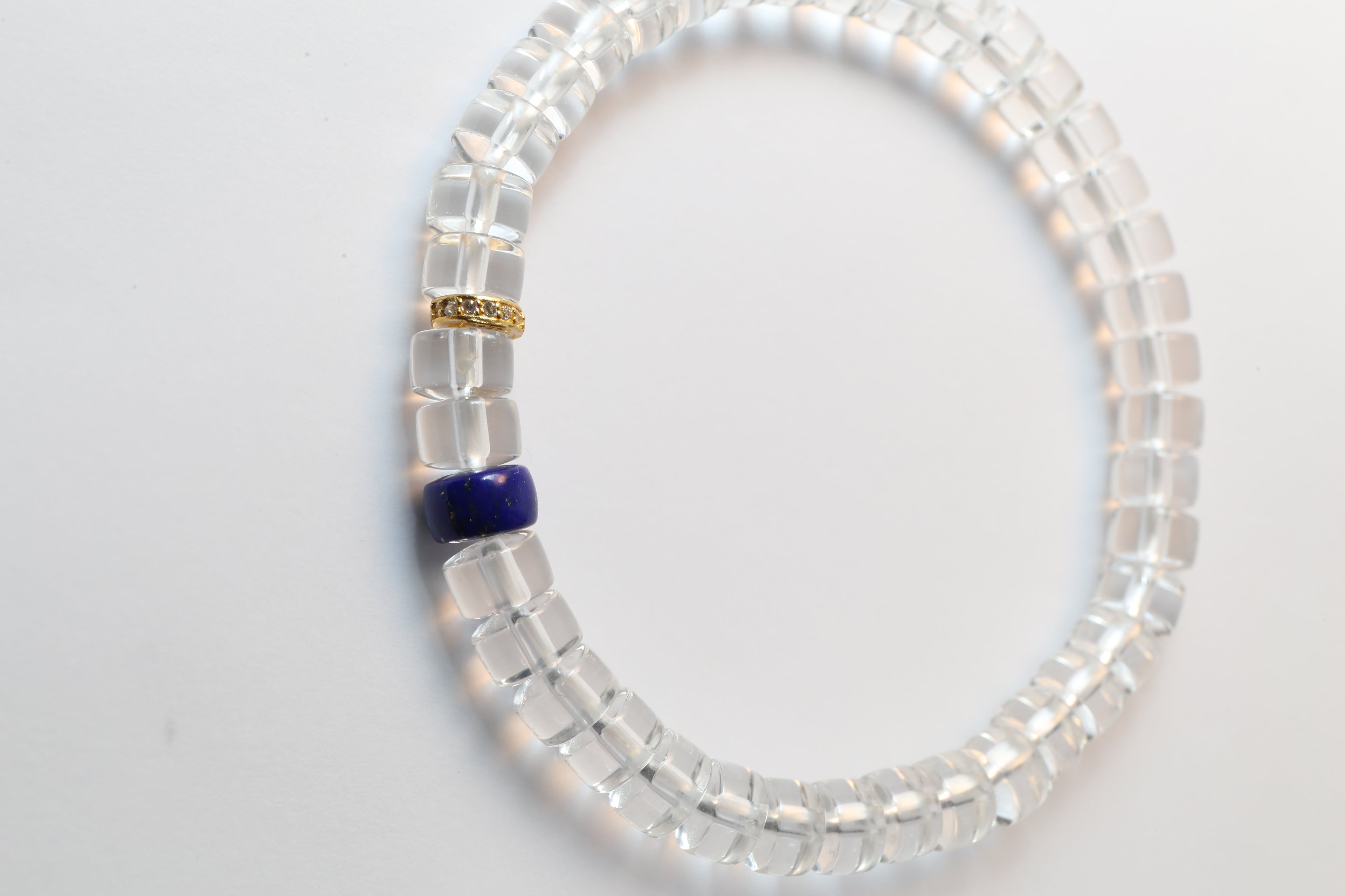 Clear Quartz & Lapis Lazuli Bracelet