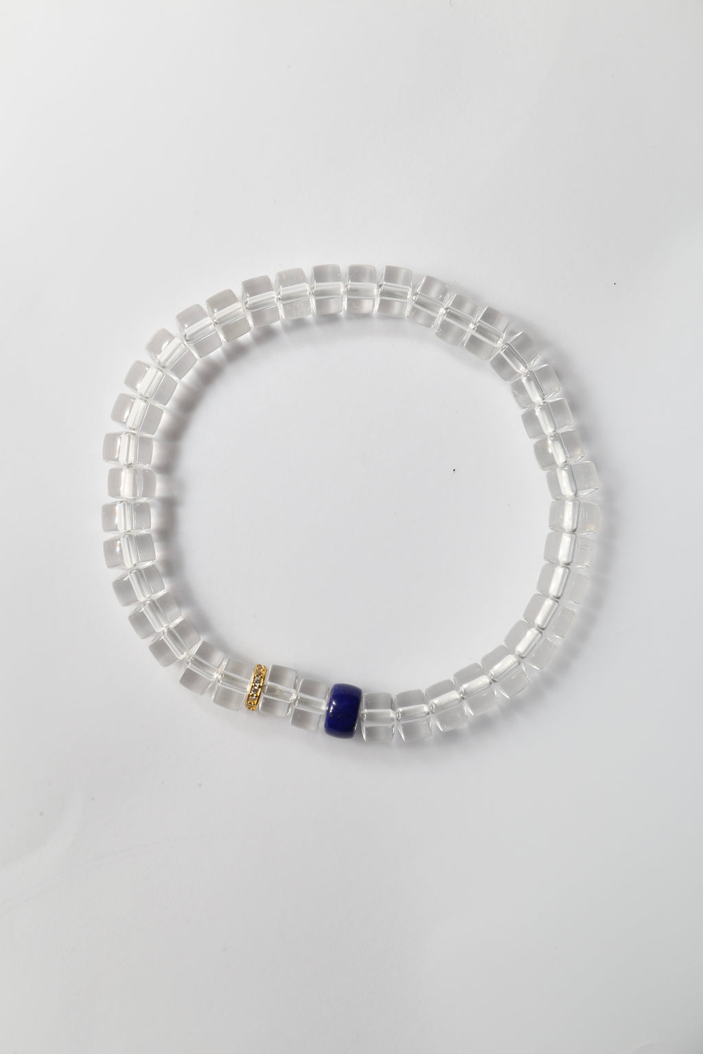 Clear Quartz & Lapis Lazuli Bracelet
