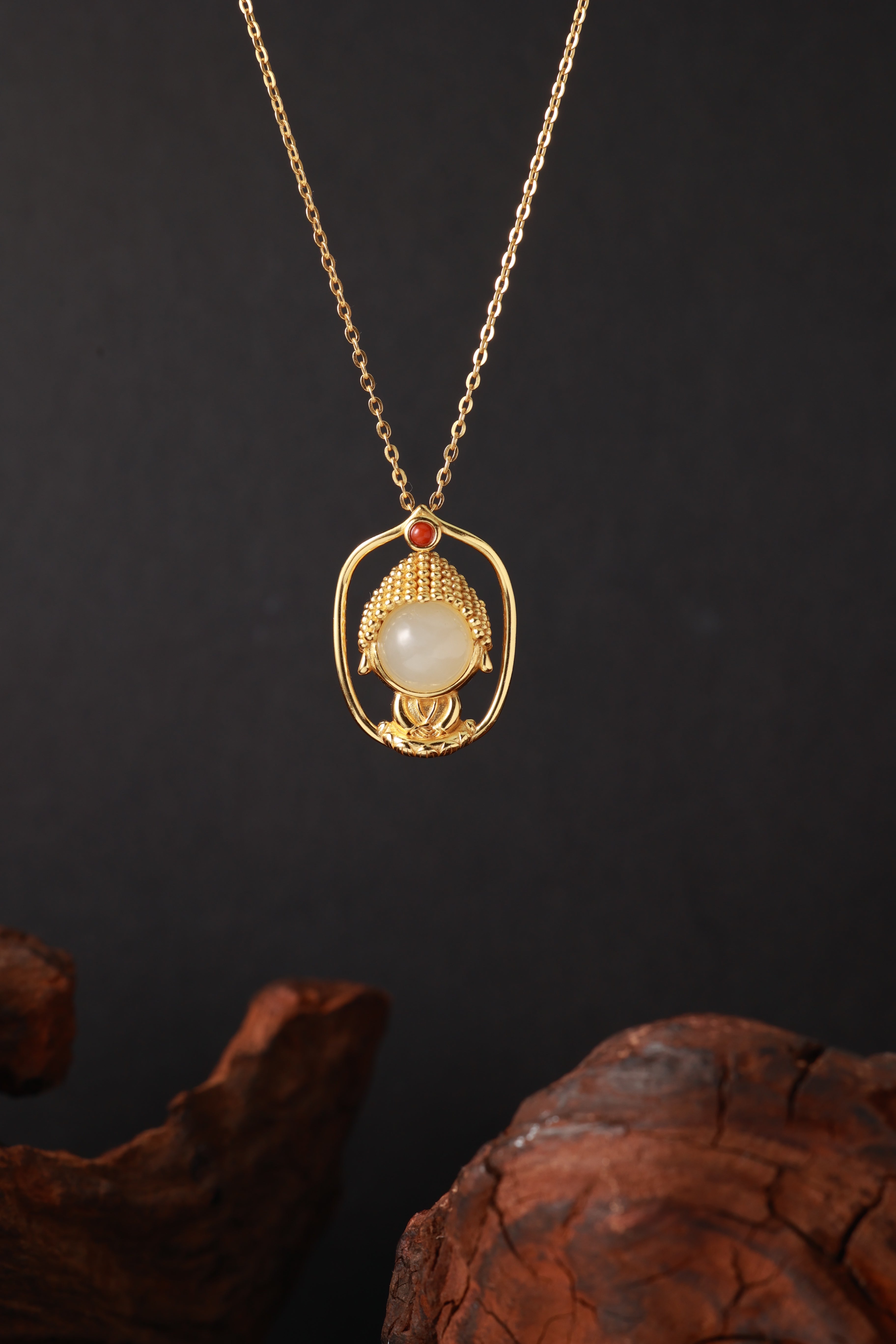 Baby Buddha Hetian Jade Pendant