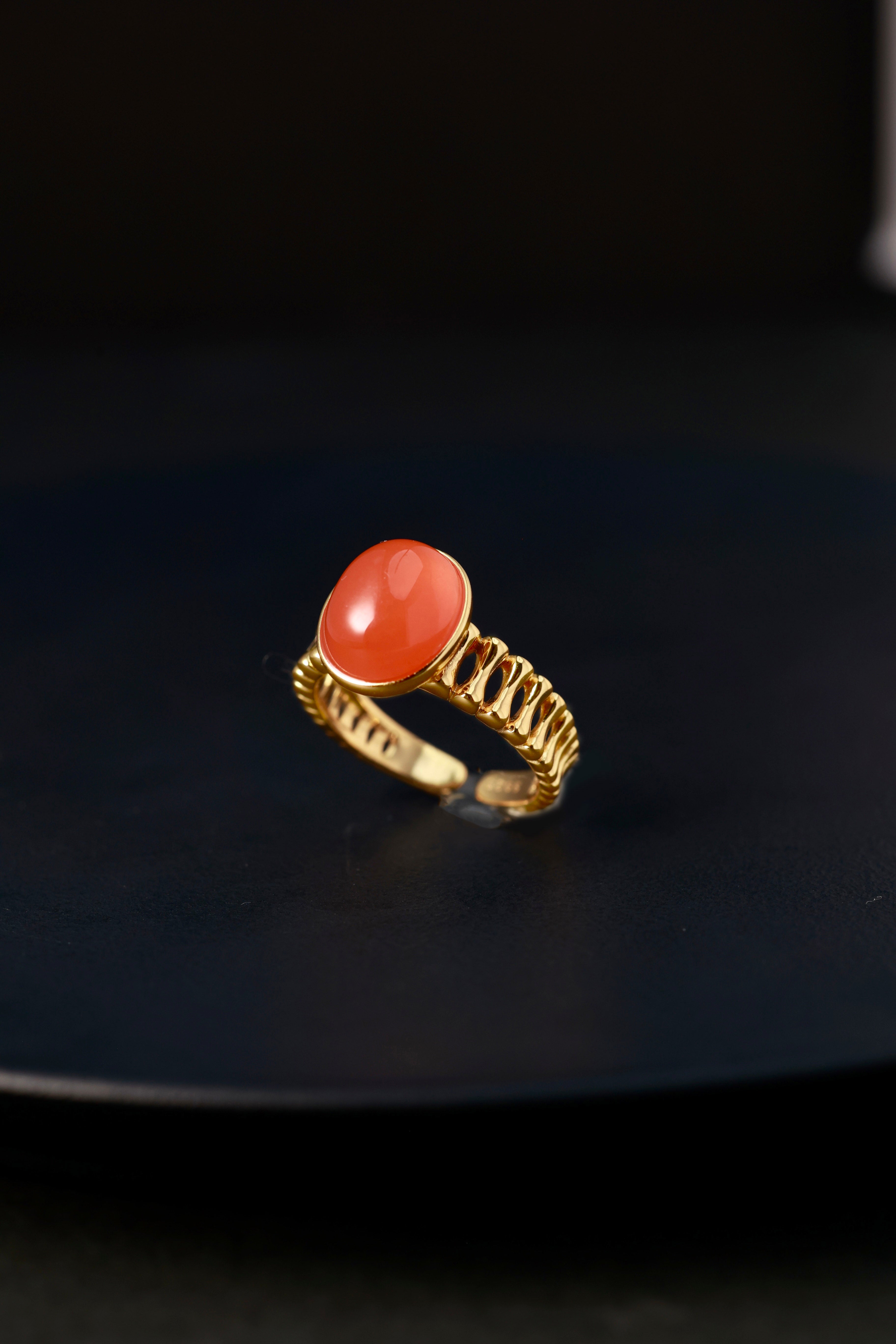 Crimson Jadeite Ring