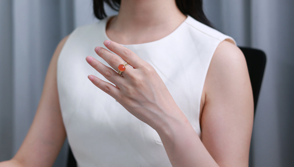 Crimson Jadeite Ring